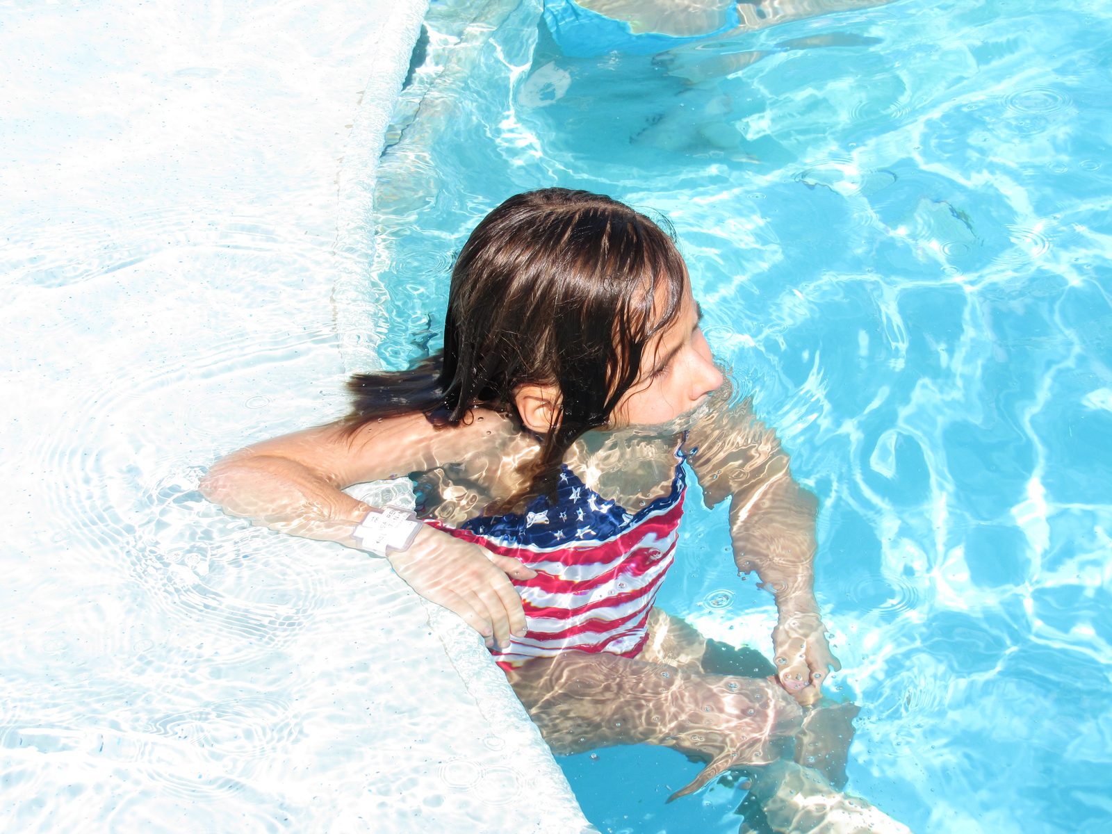 Lisa at the edge of Donald's Pool