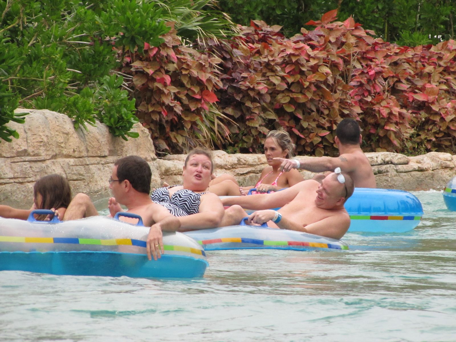 Dan and Kim on the lazy river at Atlantis
