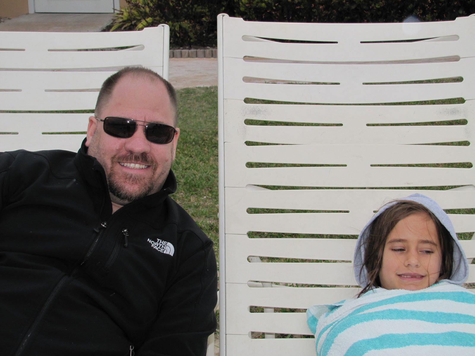Lisa and Michael bundled up at Atlantis