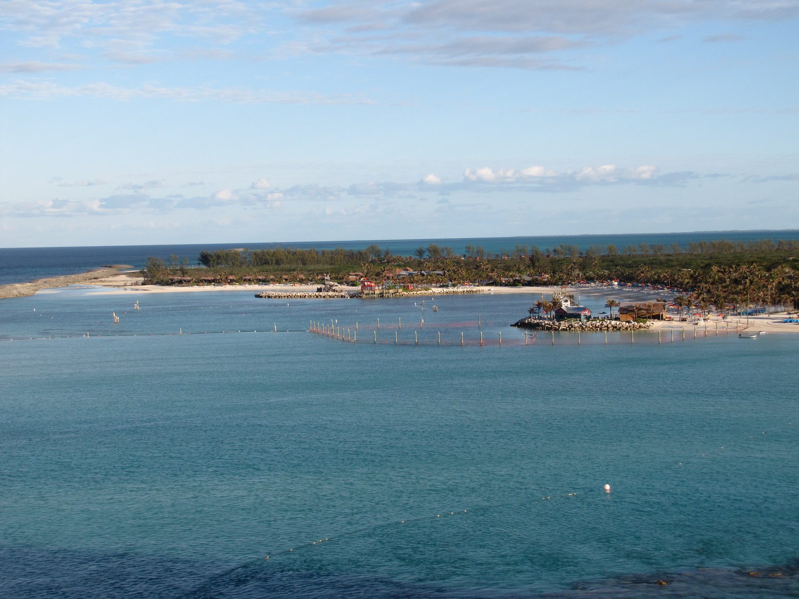 Castaway Cay coming into view from the ship