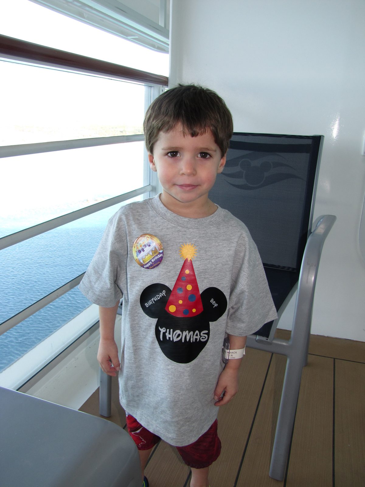 Thomas on our balcony in the morning