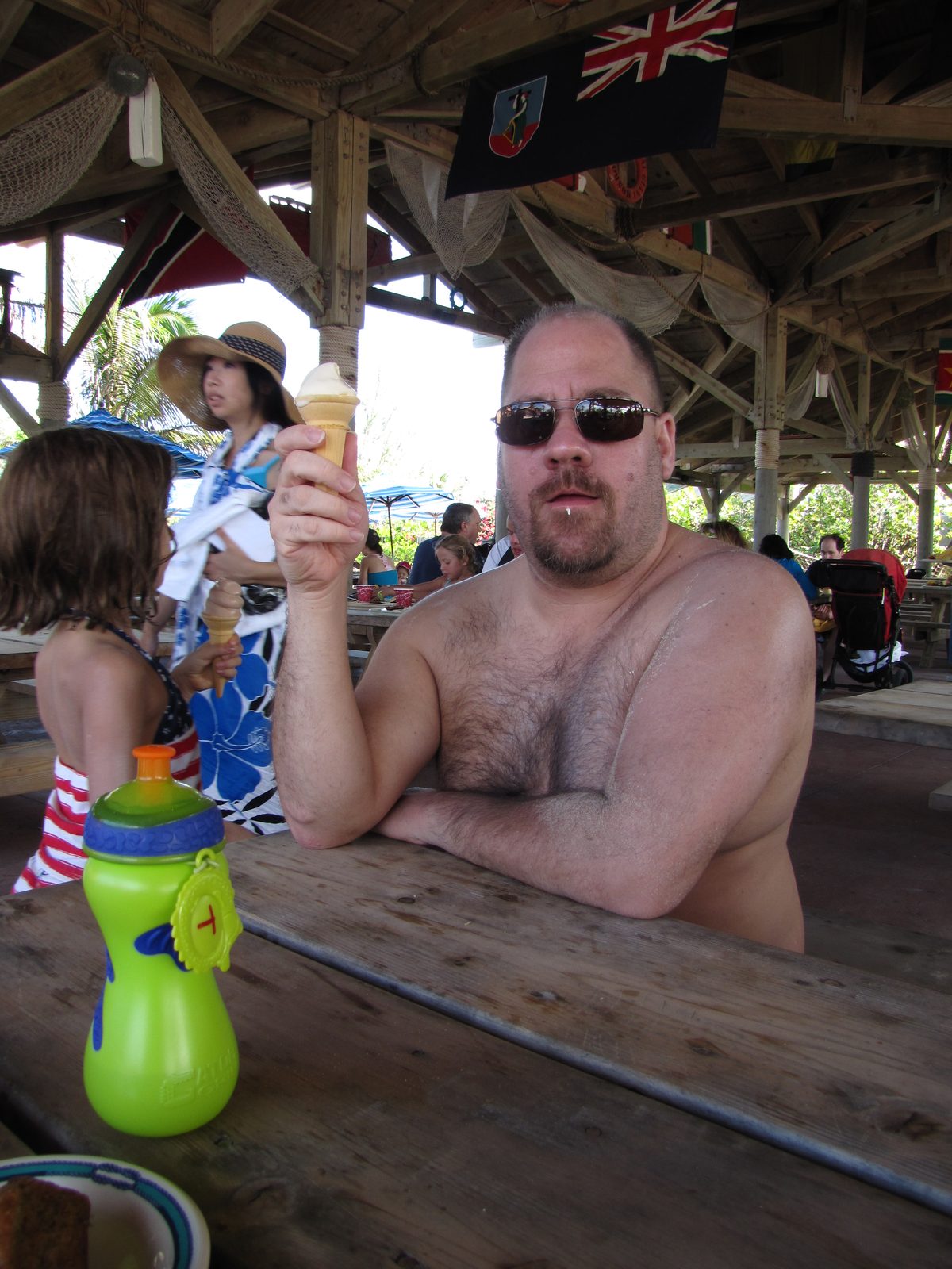 Michael with an ice cream cone at Castaway Cay