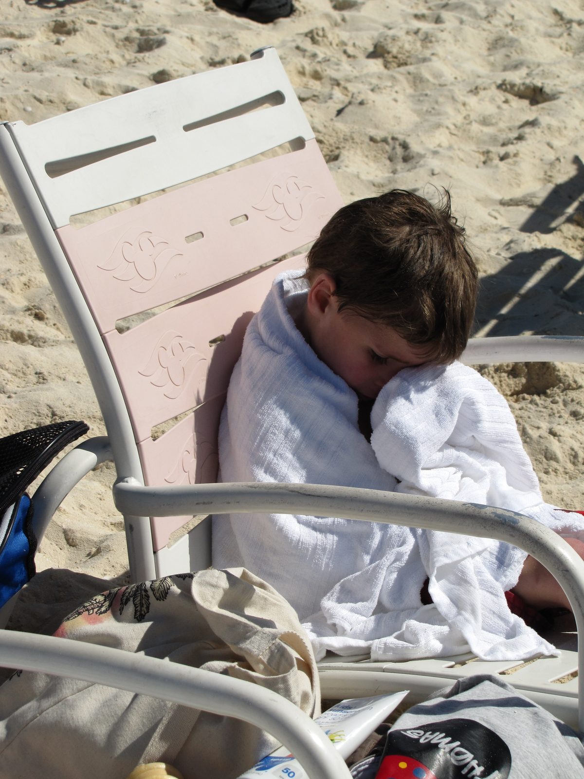 Thomas worn out on Castaway Cay