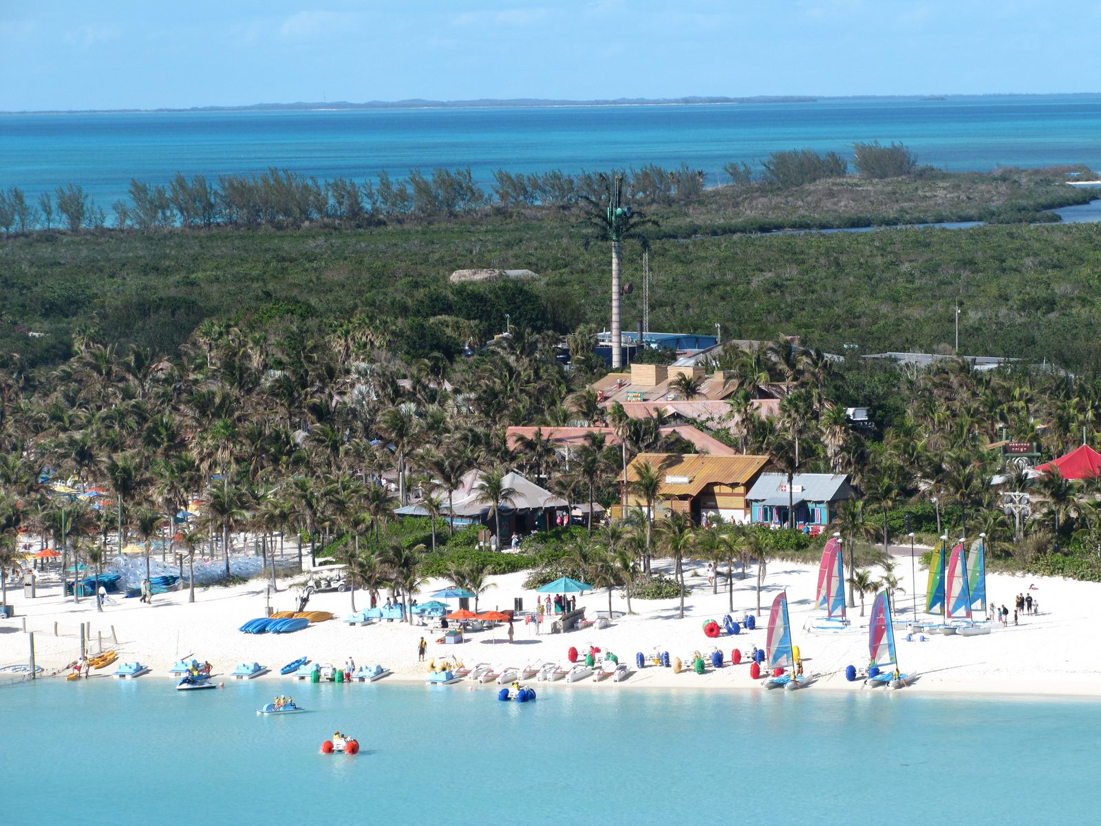 Castaway Cay beach from up on deck