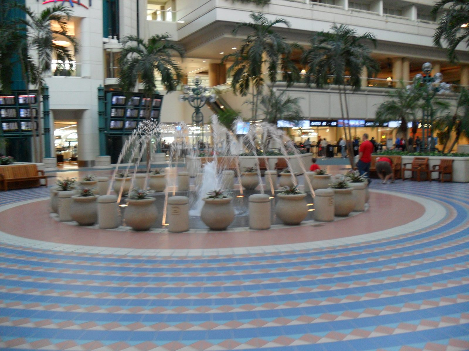 The fountain atrium at Orlando International