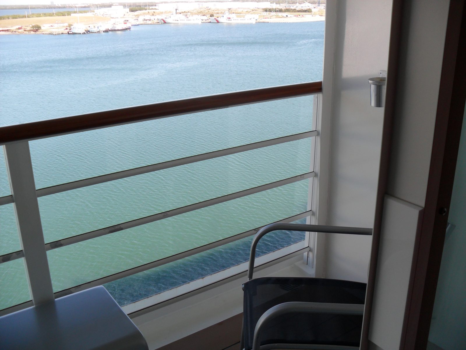 The view from our balcony as we set sail
