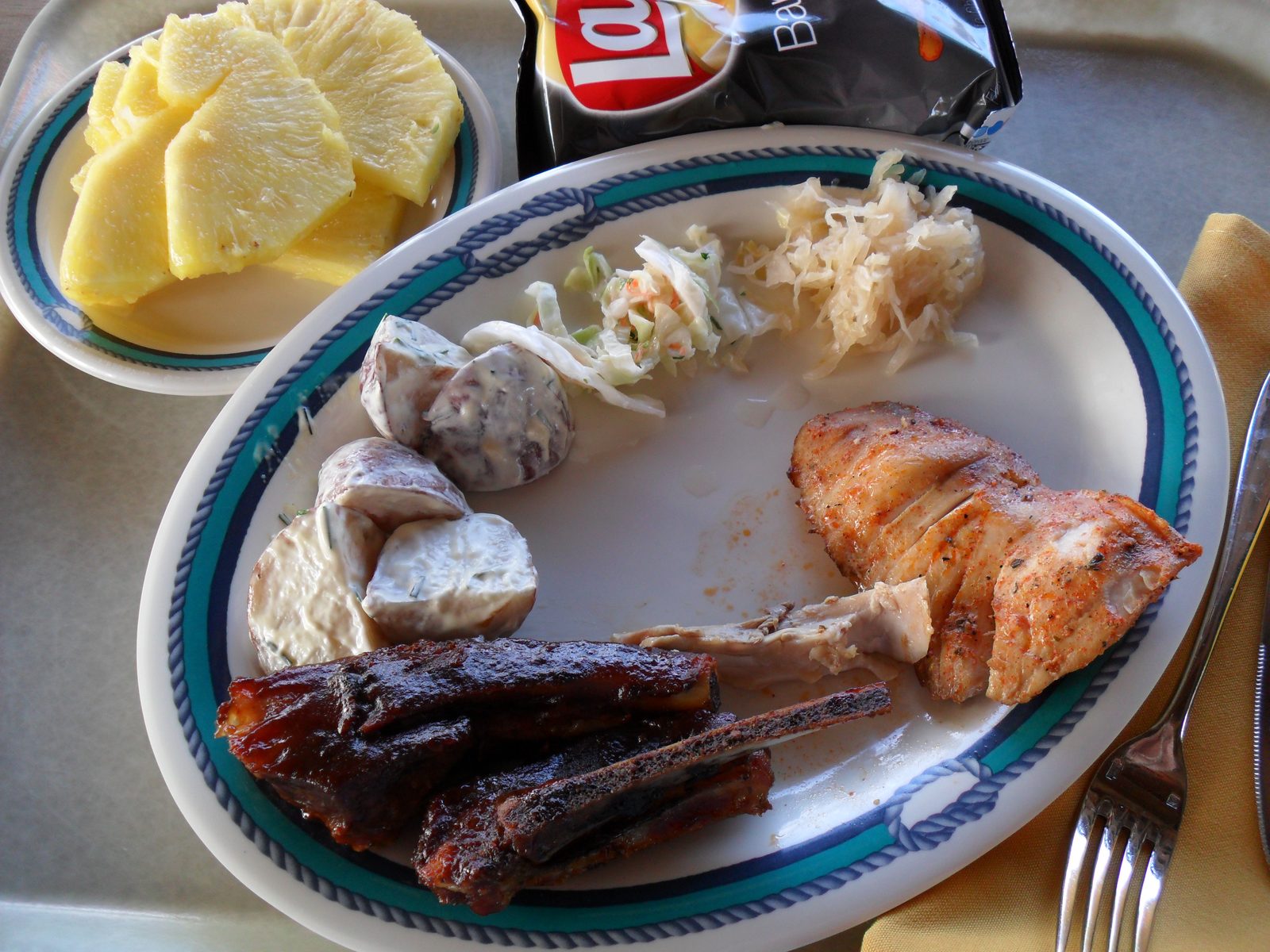 Our plate from Cookie's Too BBQ