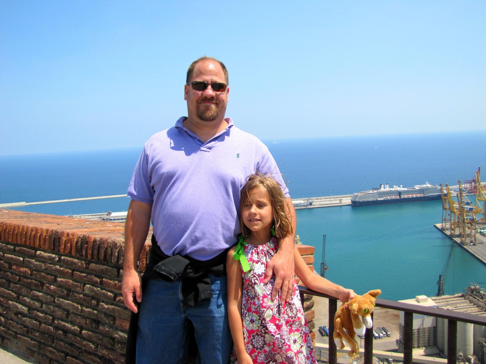 The castle walls on Montjuic