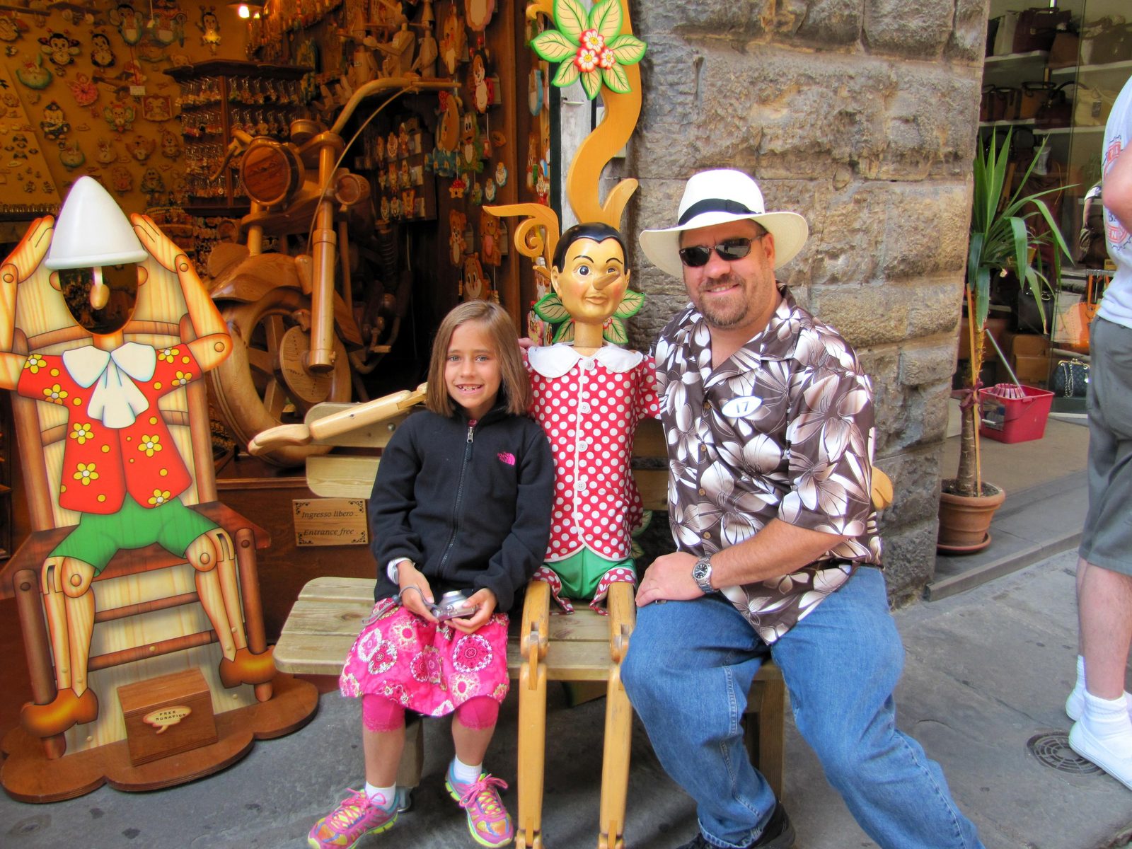 Lisa and me at the puppet shop in Florence