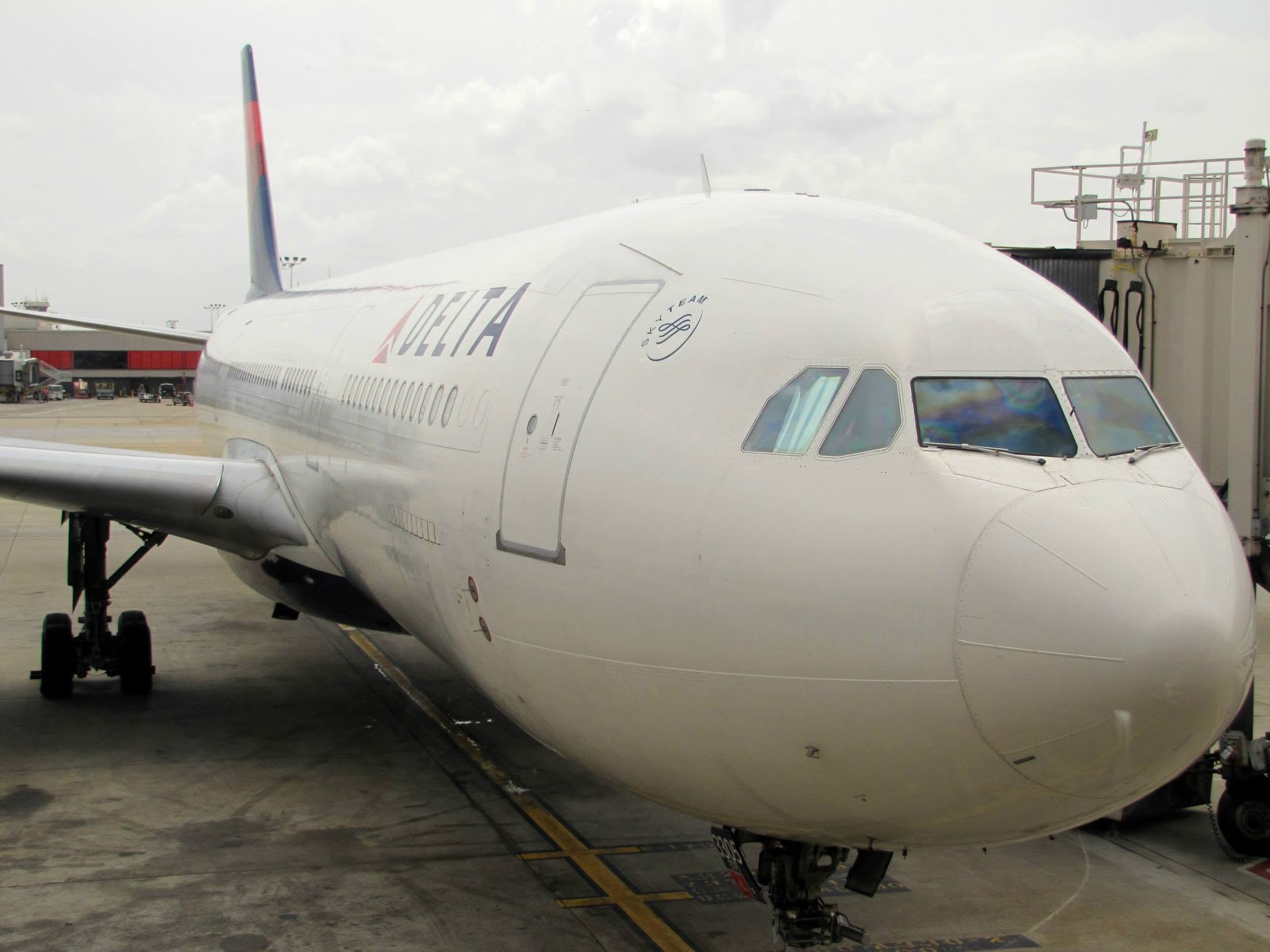 Our plane to Barcelona at the Atlanta gate