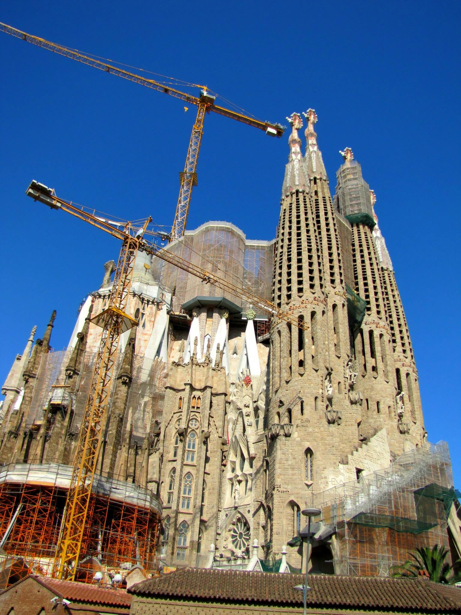 Sagrada Familia from the hop-on hop-off bus
