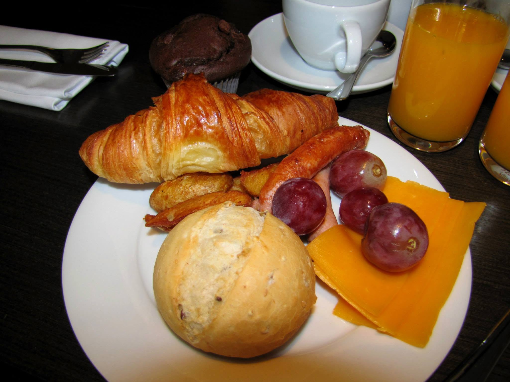 Breakfast at the hotel in Barcelona