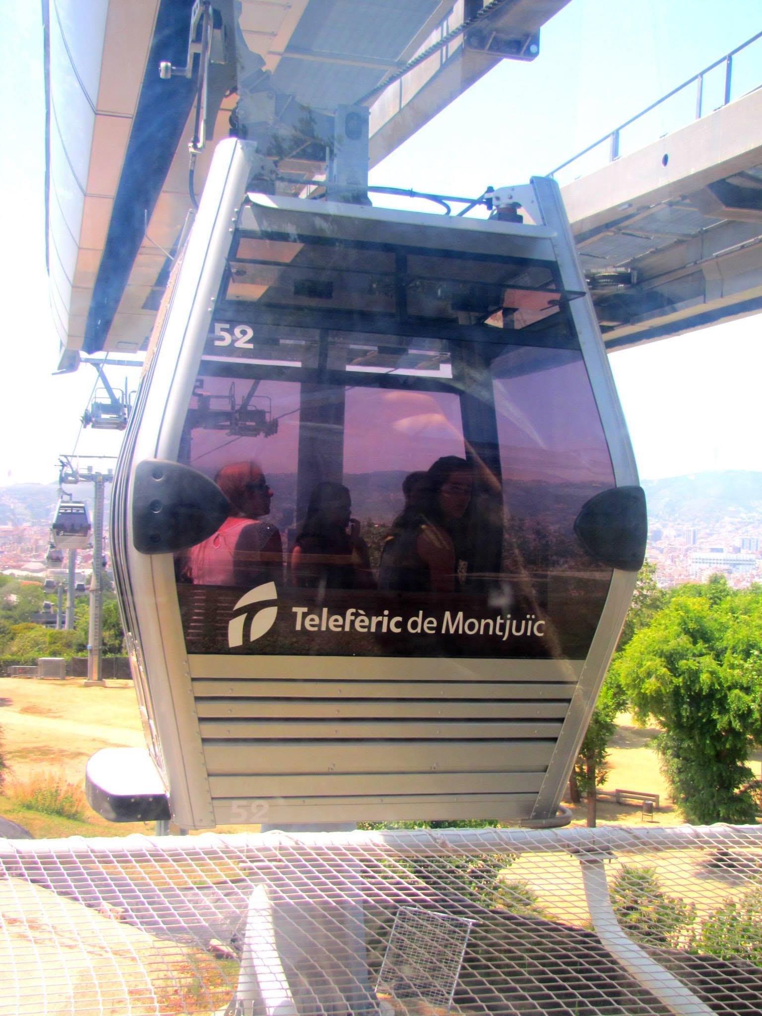 The cable car up to Montjuic