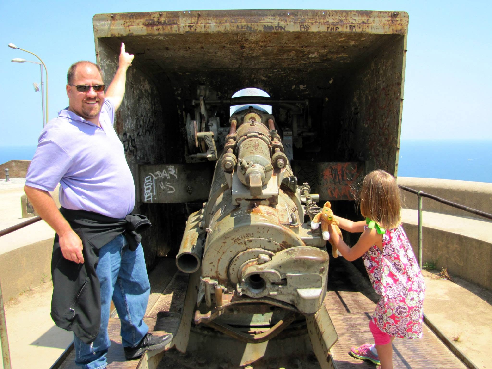 Lisa and Michael defending the fort at Montjuic