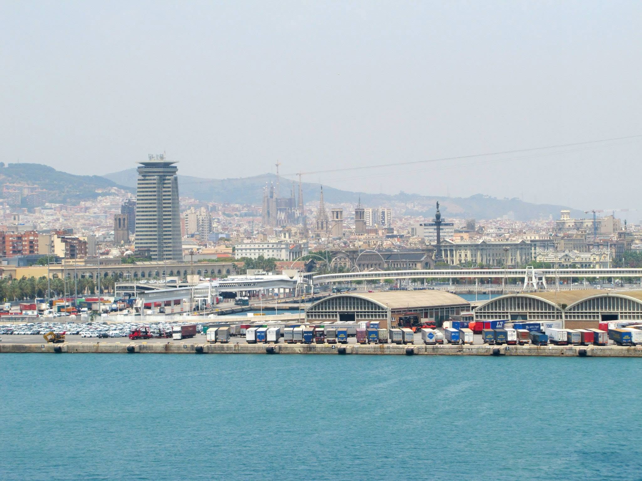 Barcelona port from the ship