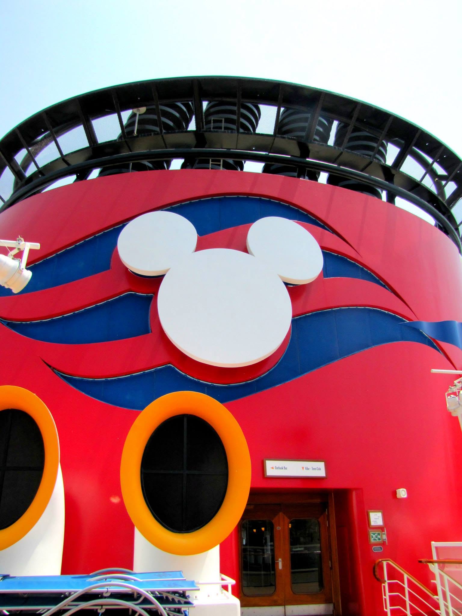 Mickey on the Magic's funnel as we boarded