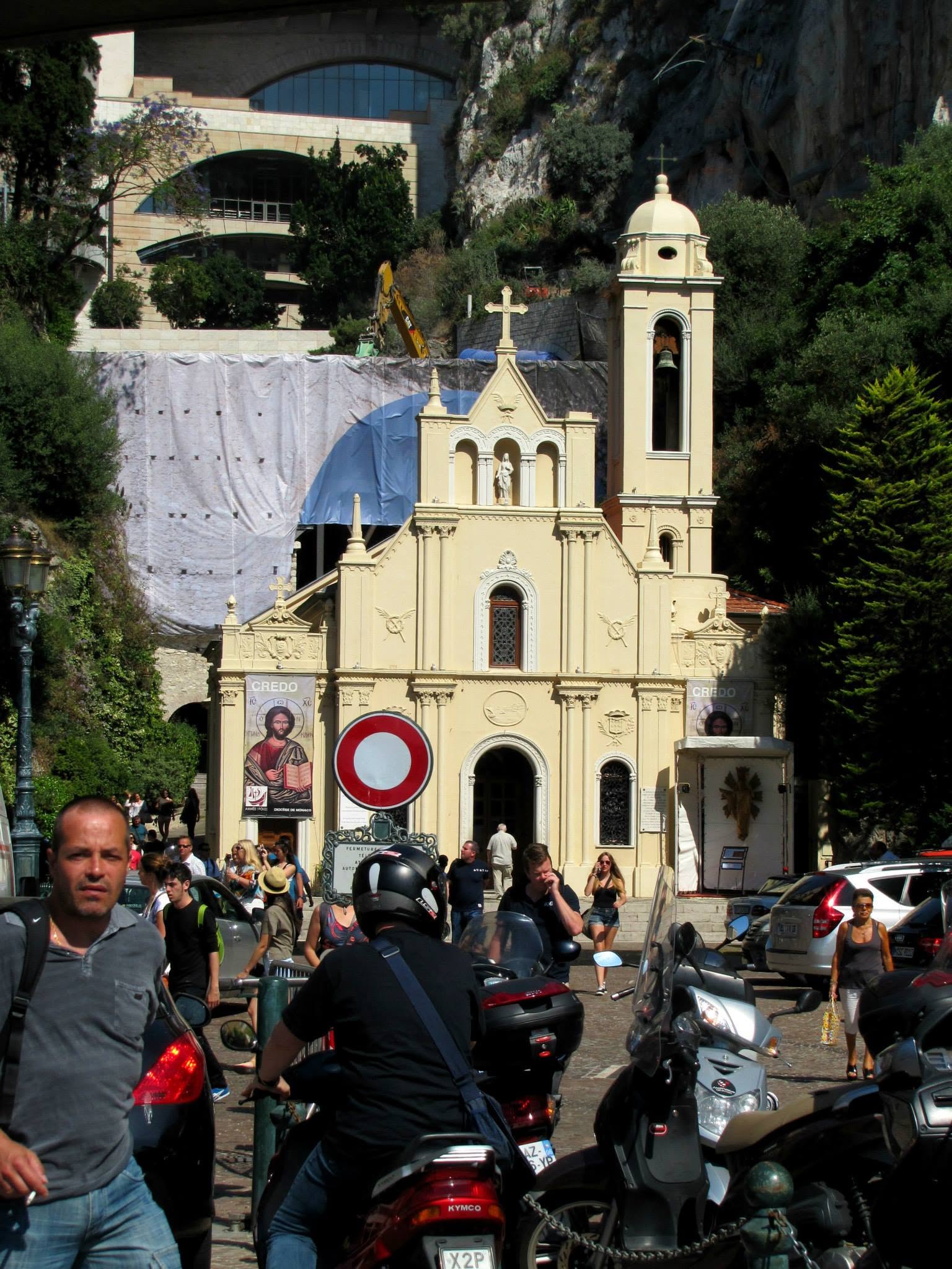 A church in Monaco on our walk