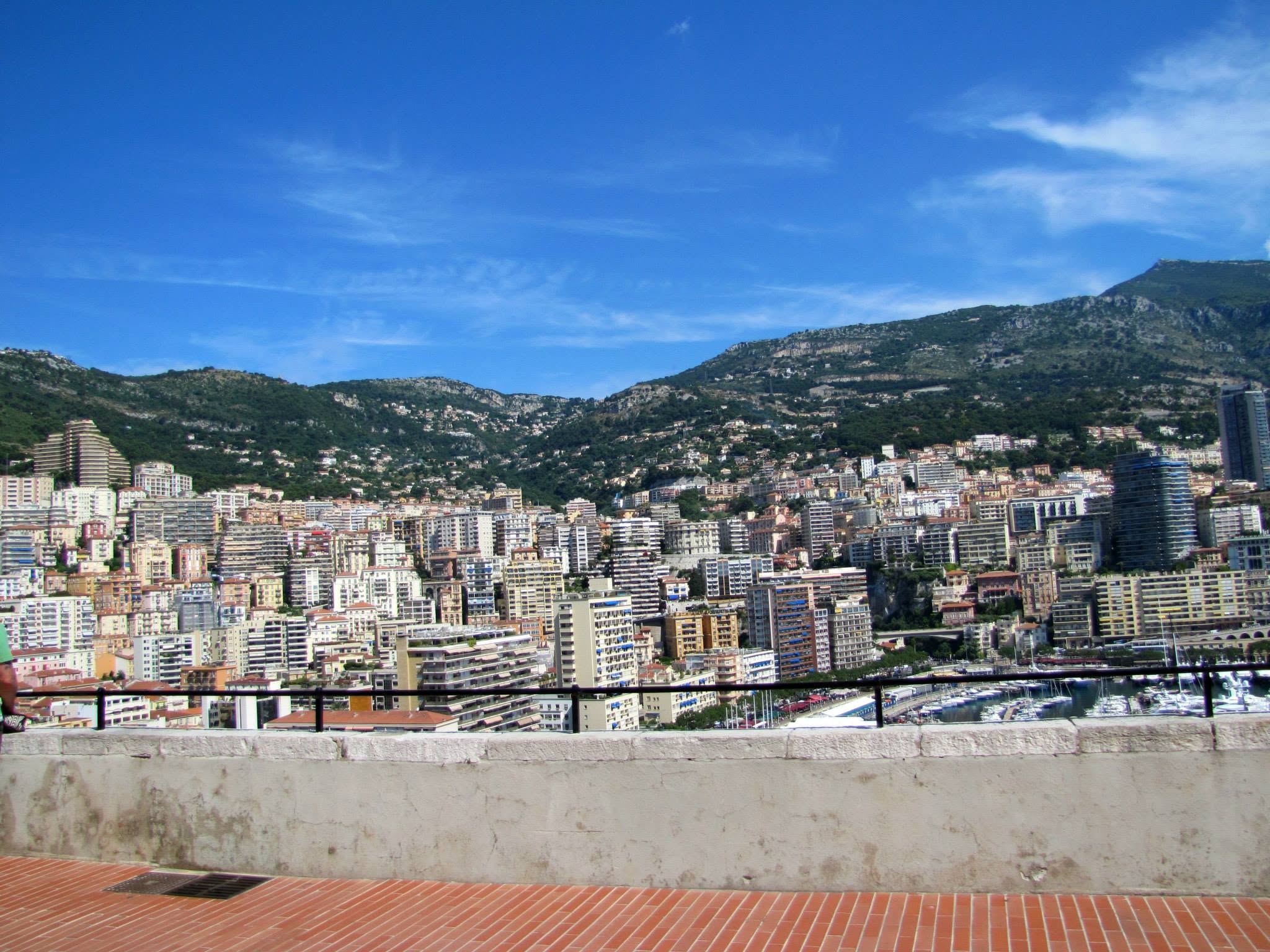 Looking over Monaco from outside the Royal Palace