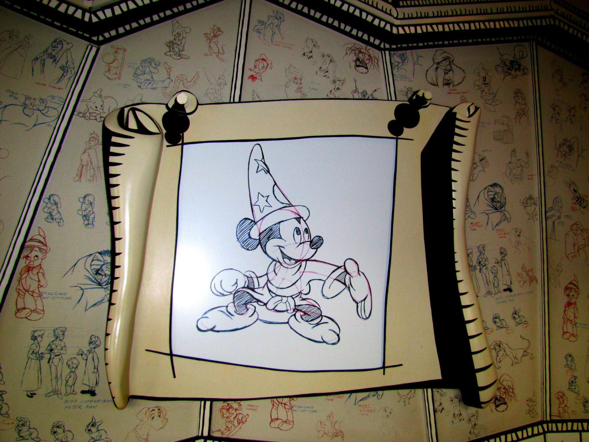 Sorcerer Mickey sketch at Animator's Palate