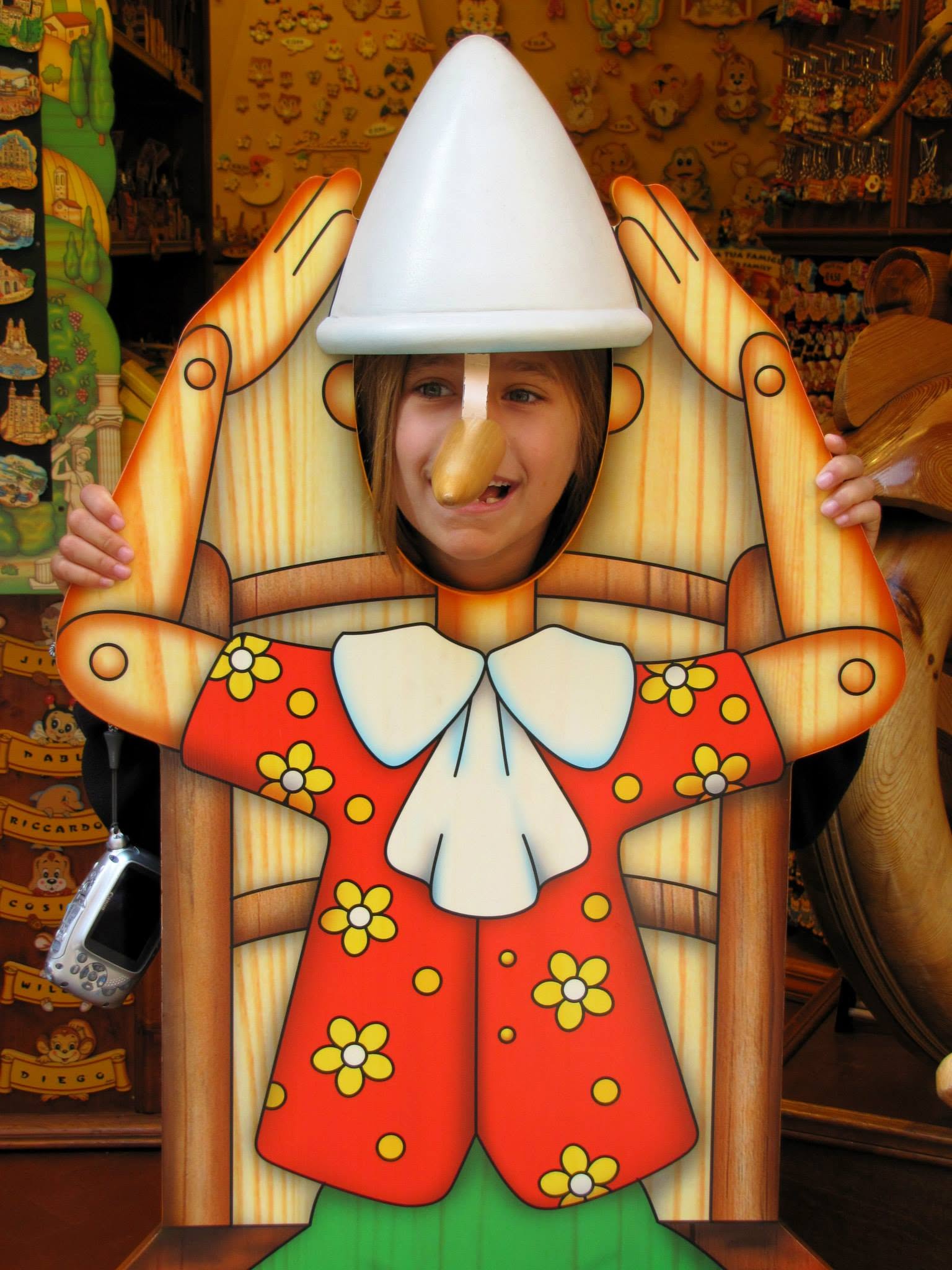 Lisa as Pinocchio in Florence