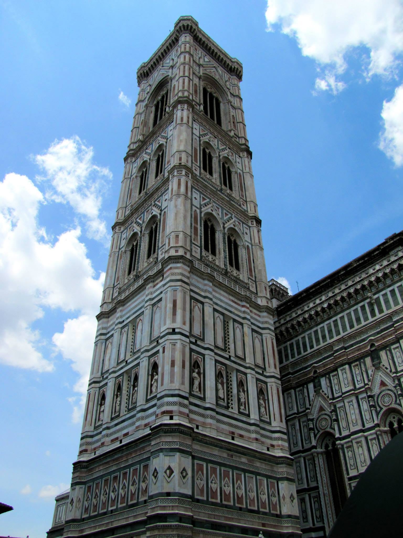 Bright blue sky over the Duomo tower