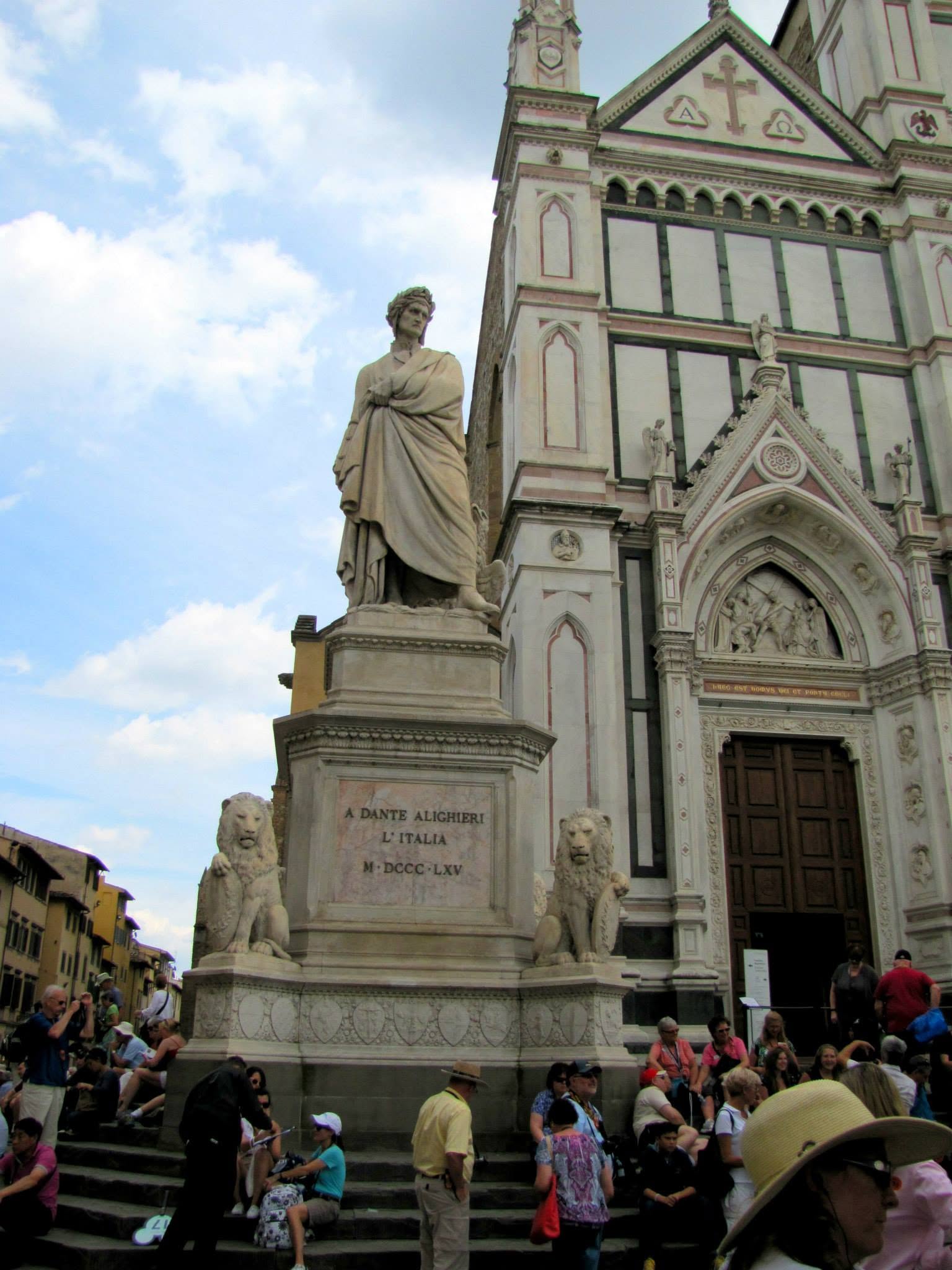 Dante at Santa Croce, our meeting point in Florence