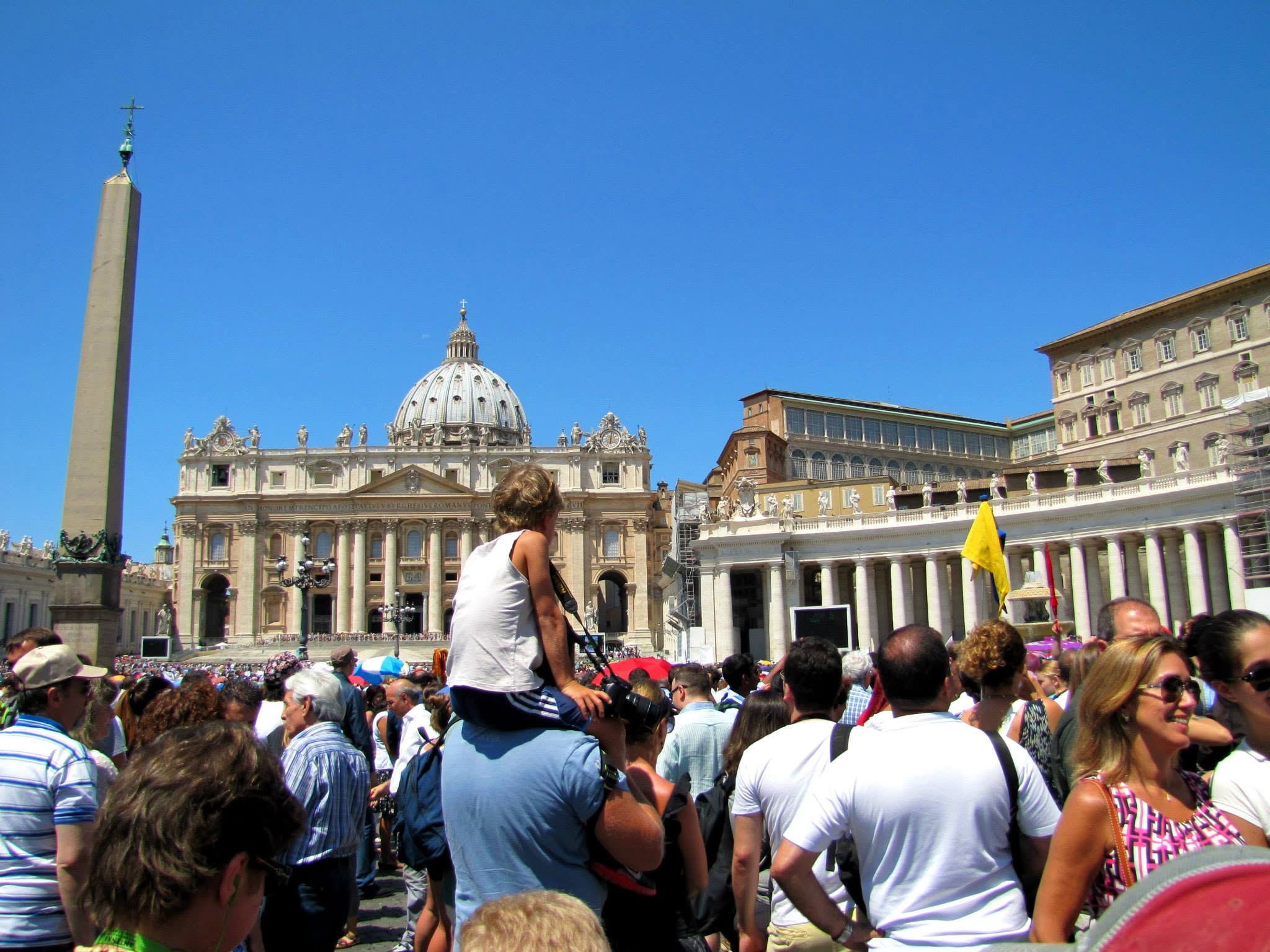 The crowd for the papal blessing in St. Peter's Square