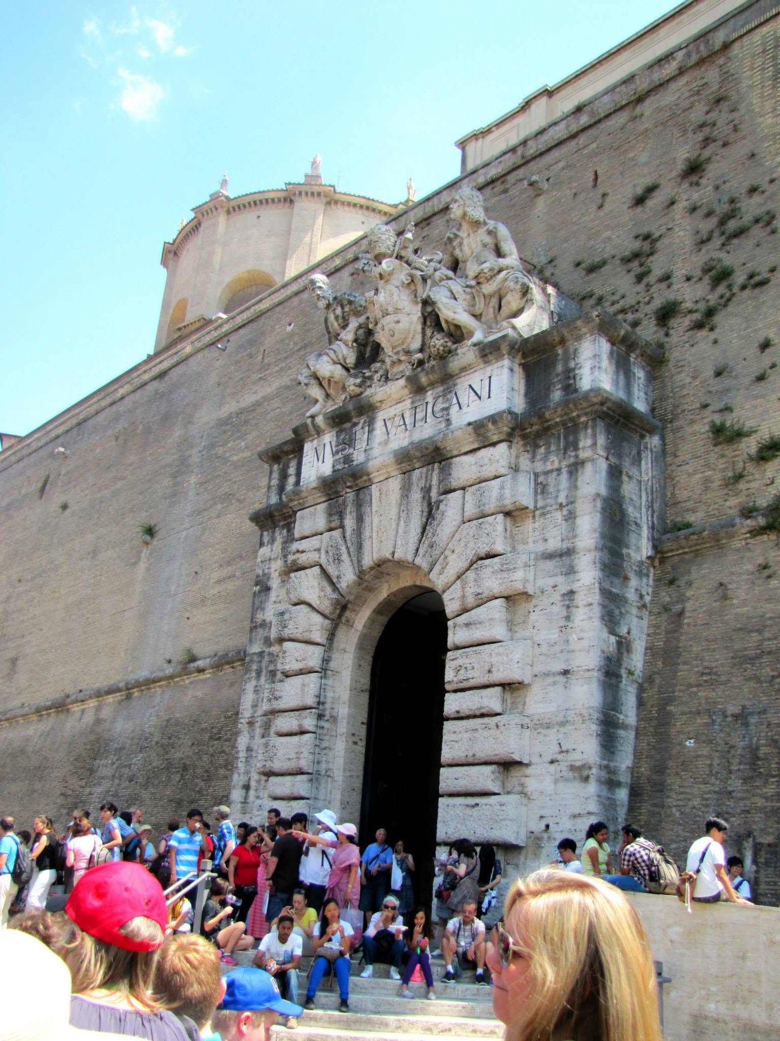 Our fellow Disney cruisers outside the Vatican Museums