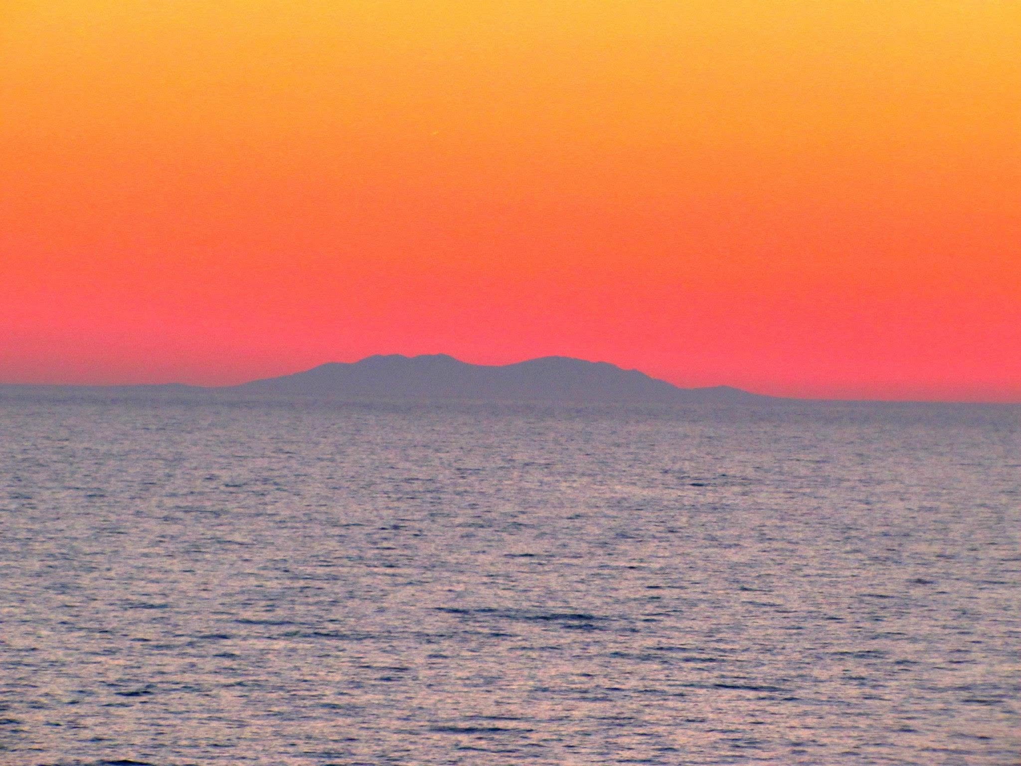 Sunset over Civitavecchia from the Magic