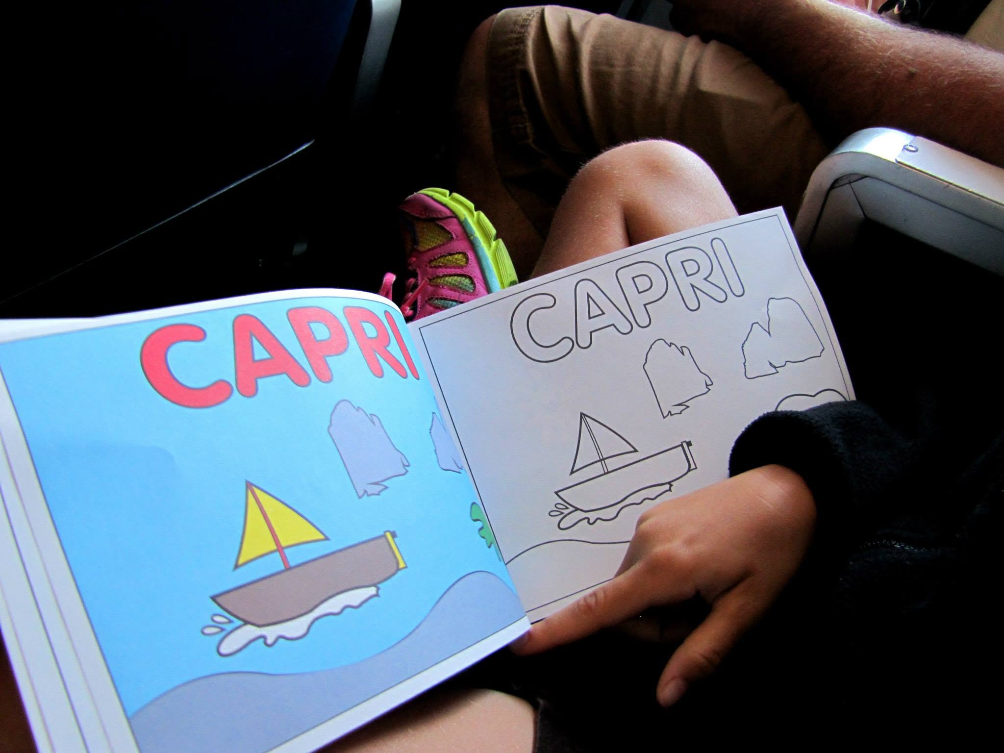 Coloring book from the jetfoil to Capri