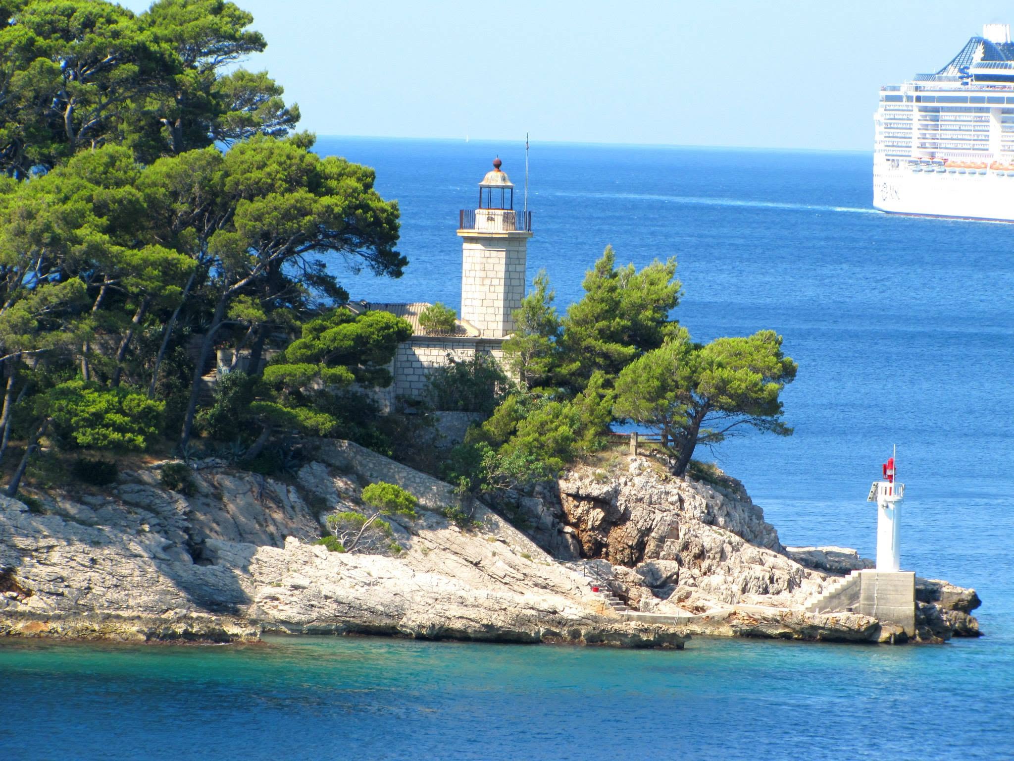 A lighthouse on the way into Dubrovnik