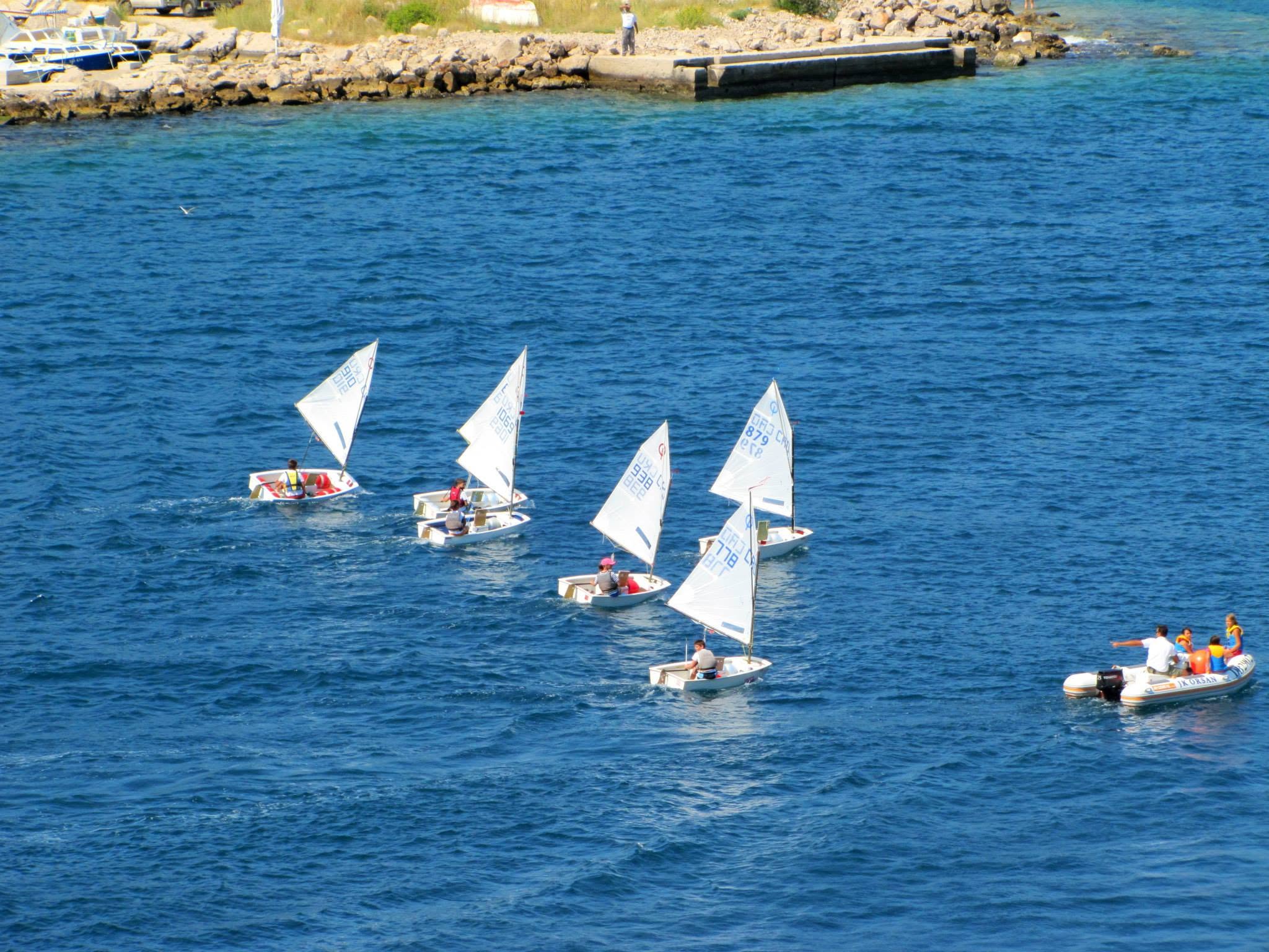 Little sailboats off Dubrovnik
