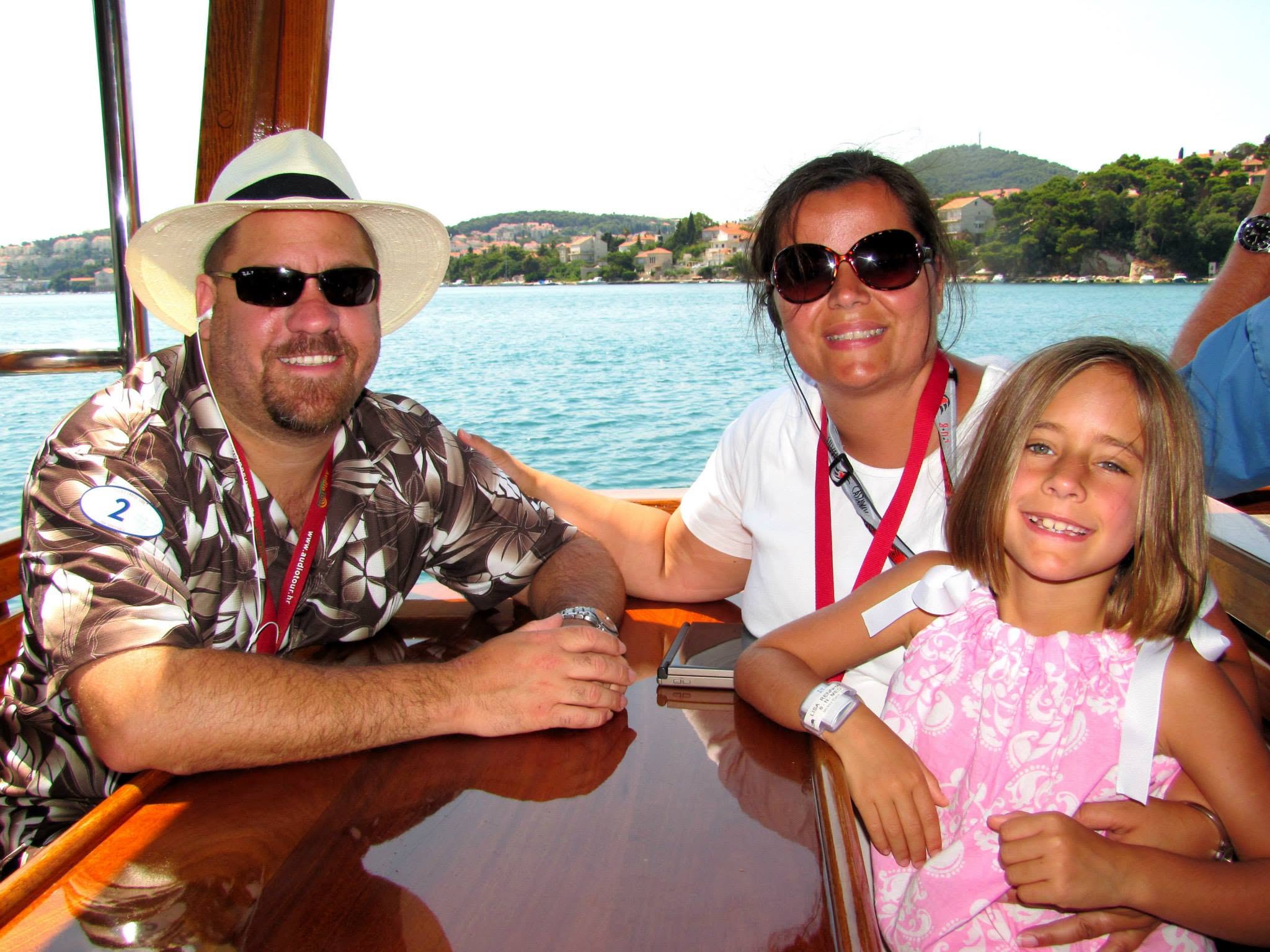 The three of us on the Dubrovnik panoramic cruise