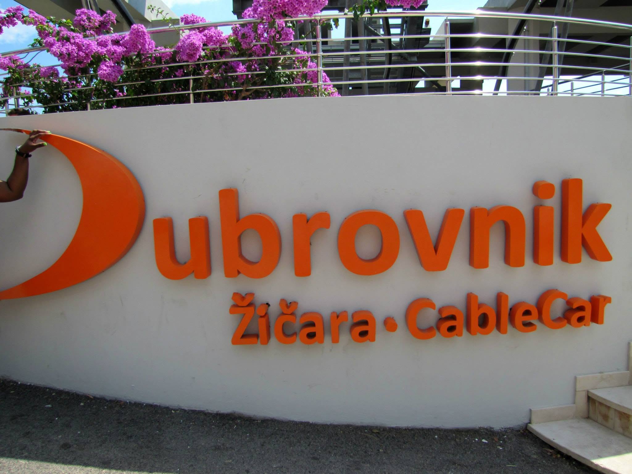 The cable car station in Dubrovnik