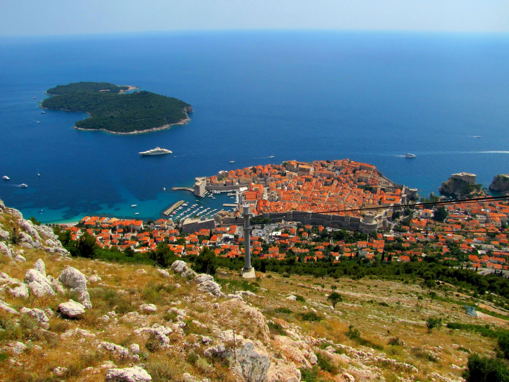 Dubrovnik's Old Town from the top of Mount Srd