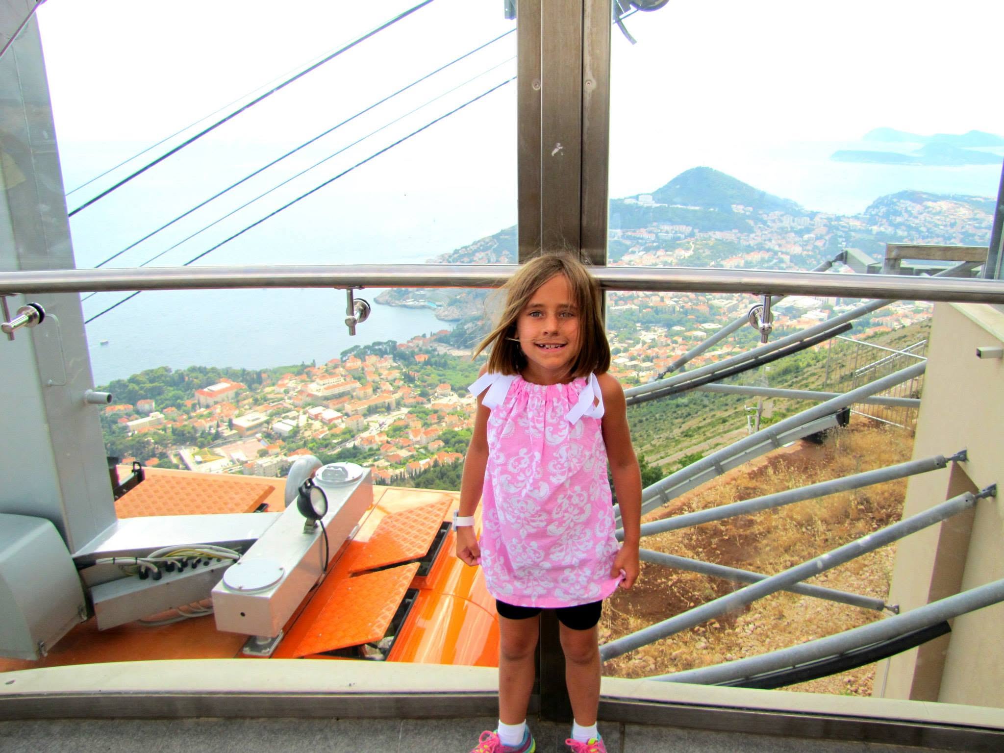 Lisa on the platform above Dubrovnik