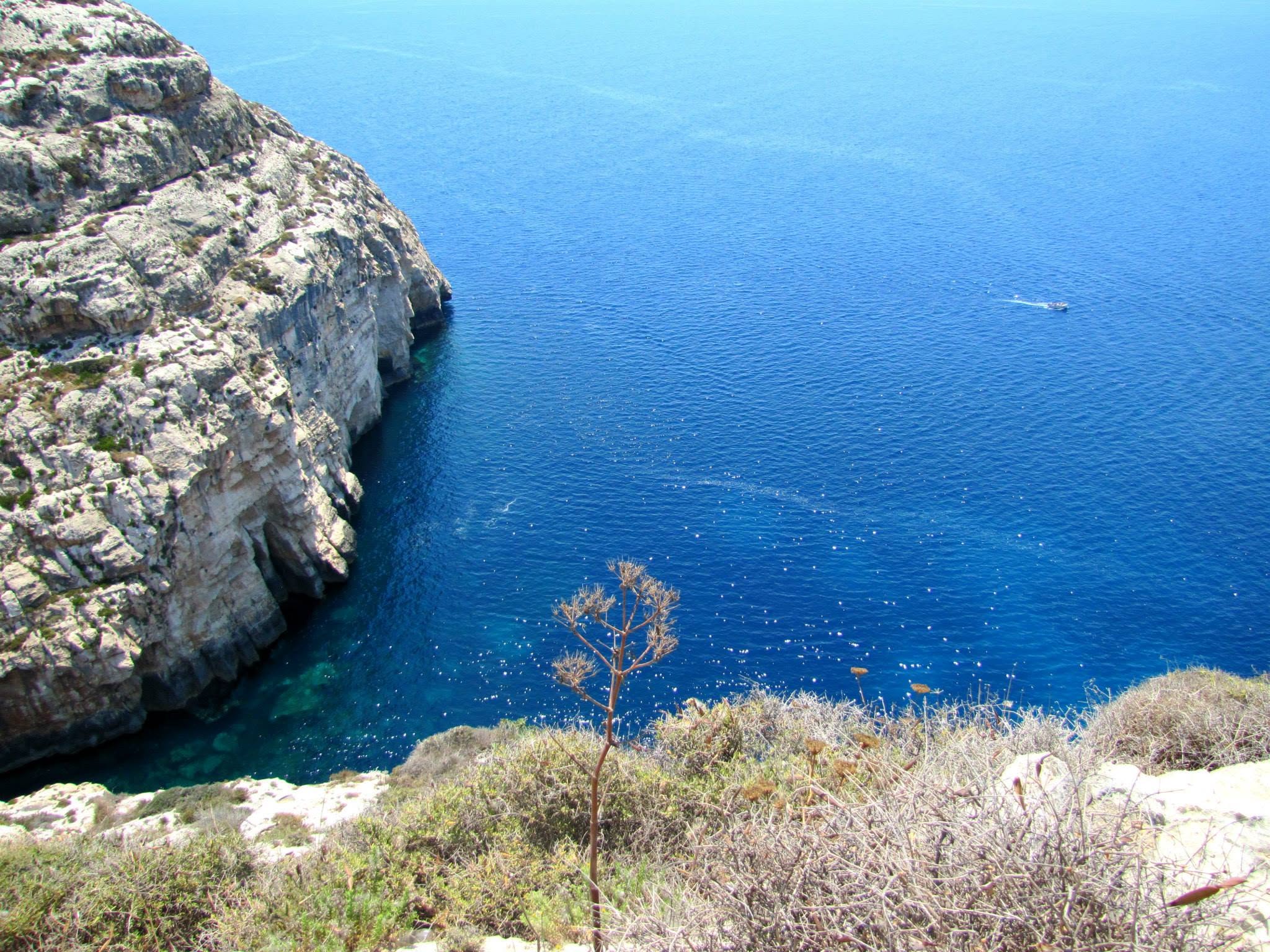 The cliffs above the Blue Grotto