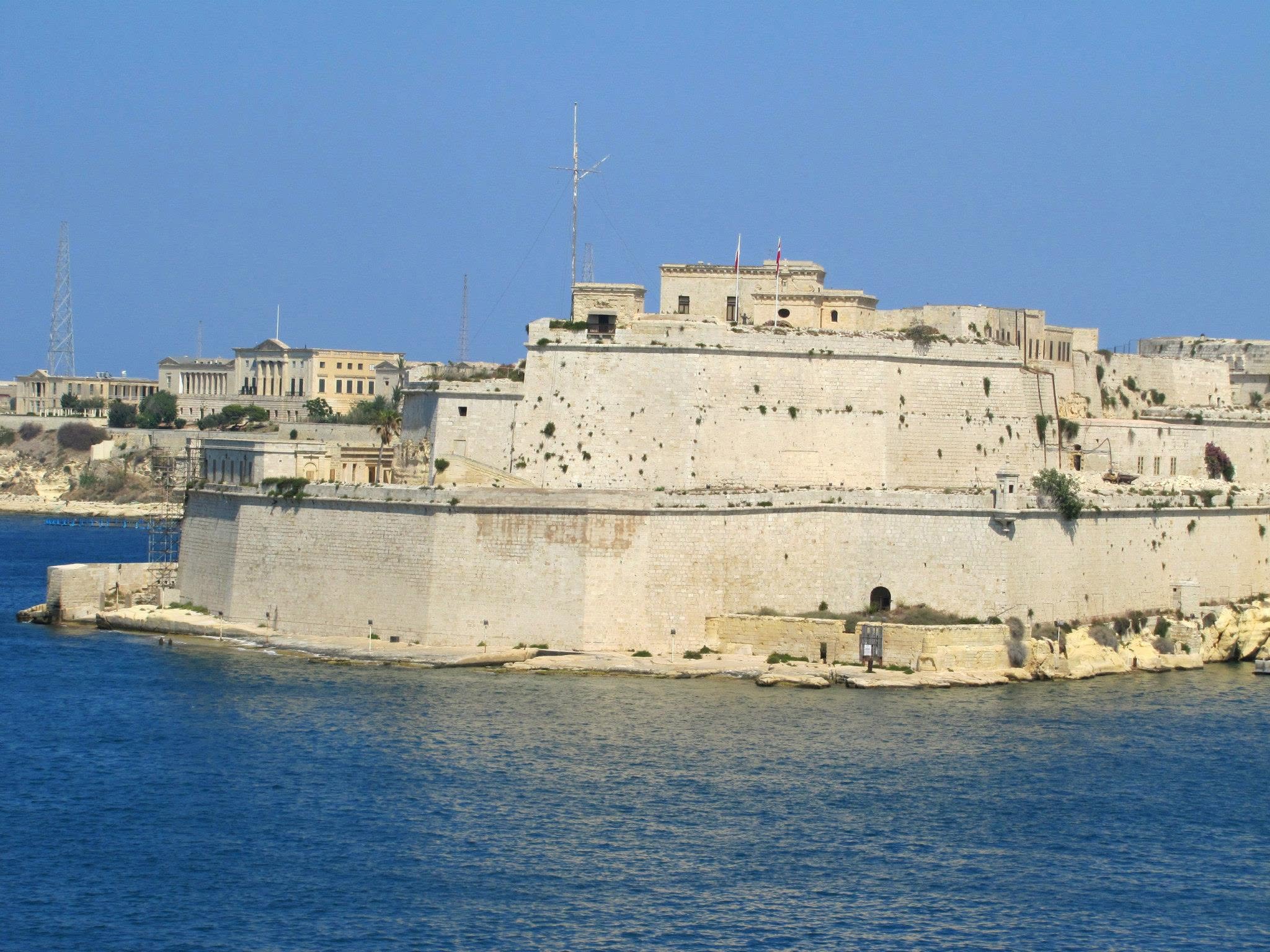 A fort across the harbor from Deck 10 in Valletta