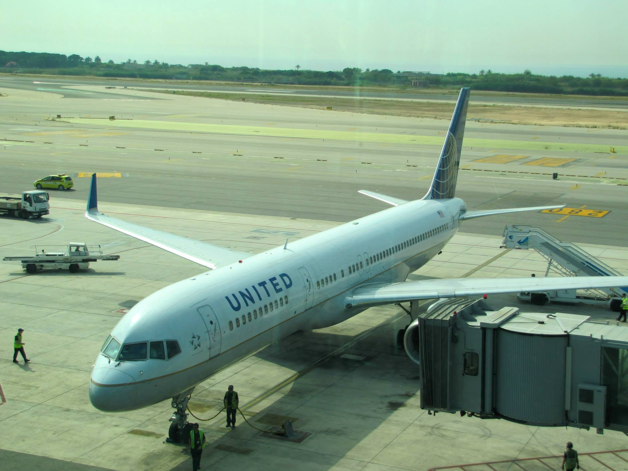 Our plane from Barcelona to Newark