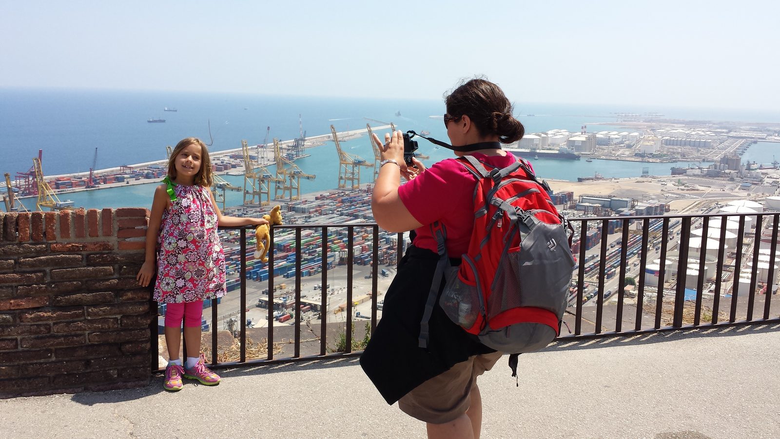 Lisa and Kathy at the Montjuic overlook