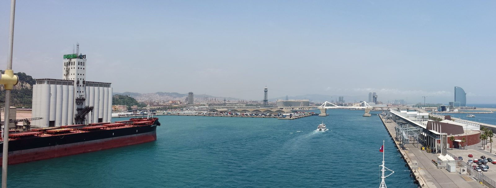 Barcelona harbor as we pulled away