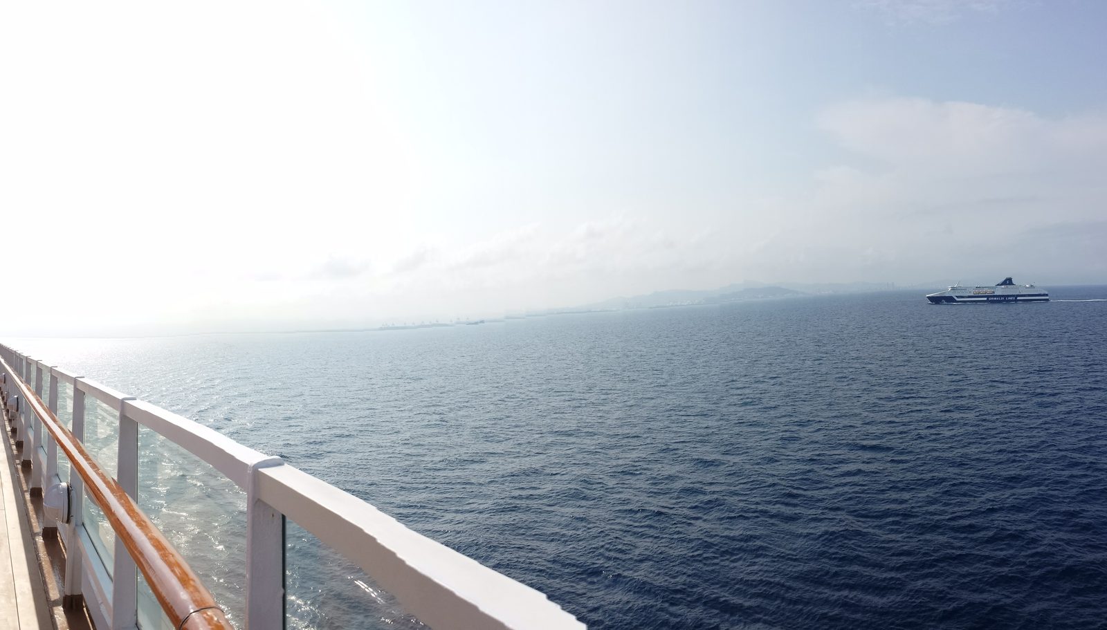 Looking out to sea as we got underway