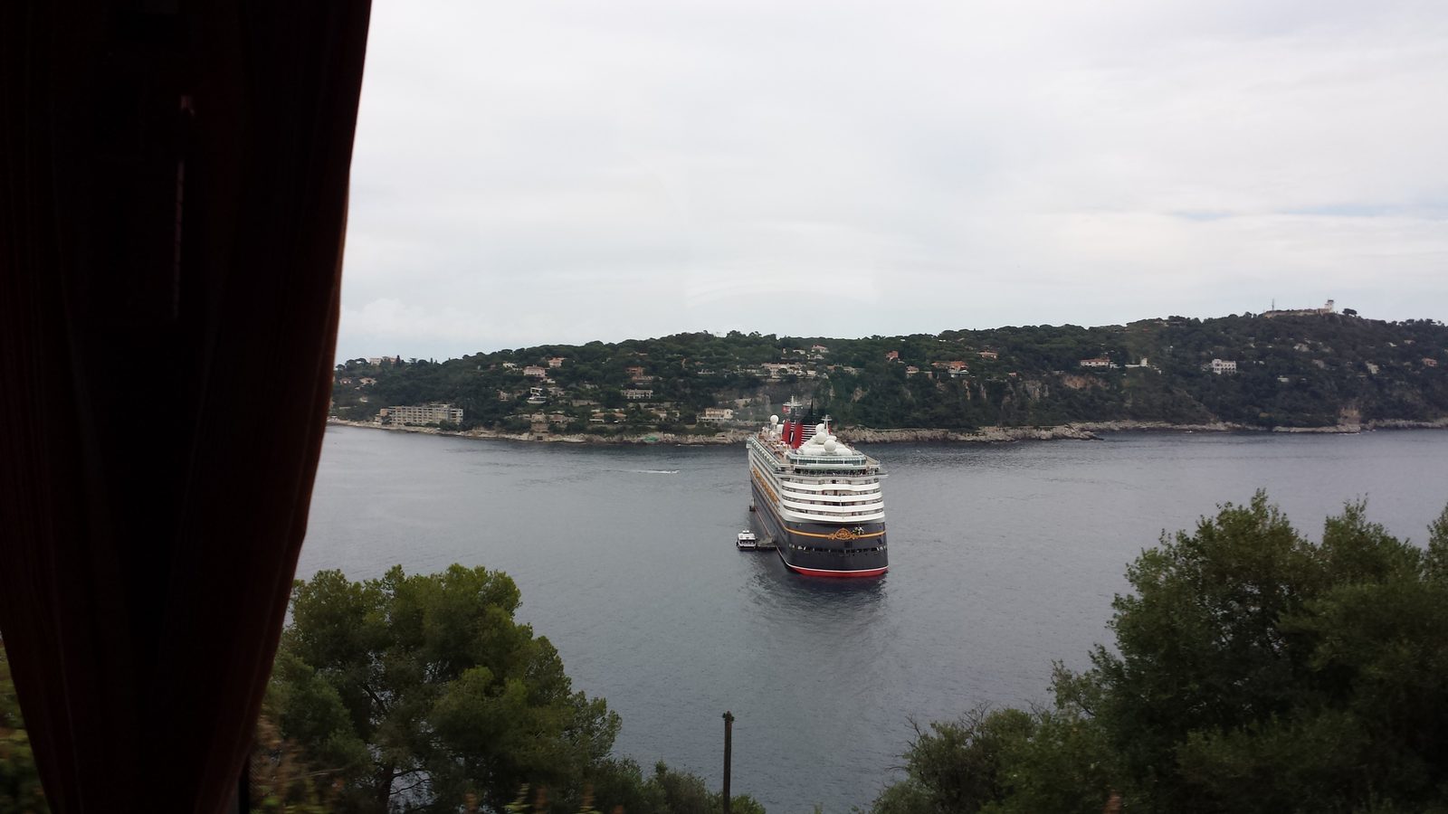 The ship, seen from the Middle Corniche