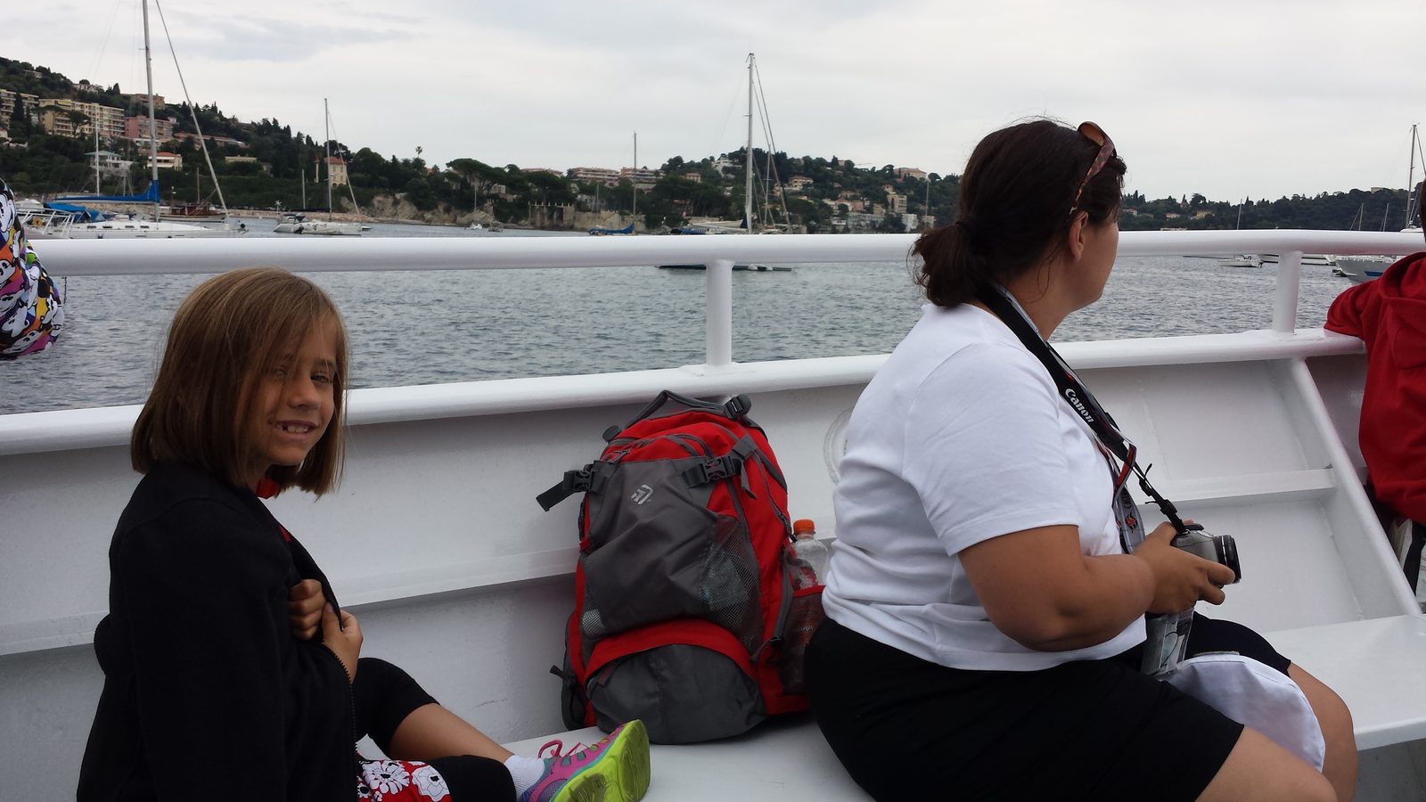Kathy and Lisa on the tender