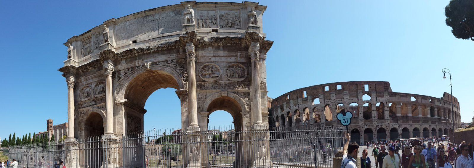 The Arch of Constantine beside the Colosseum