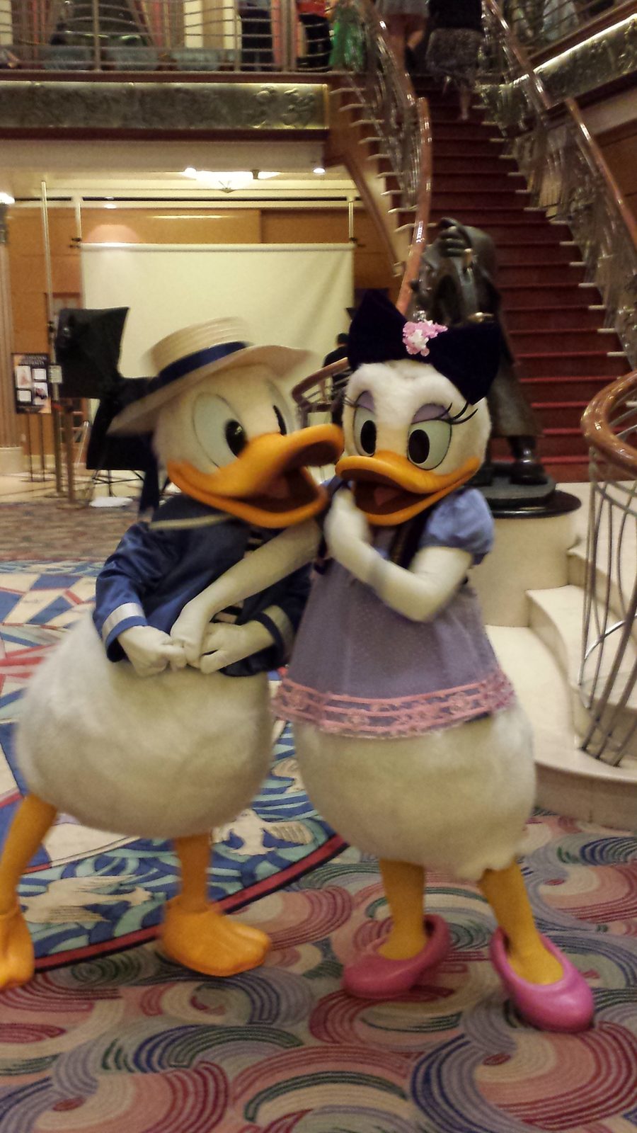 Donald and Daisy in the atrium