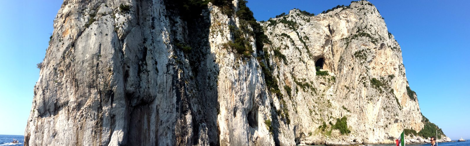 The limestone cliffs of Capri