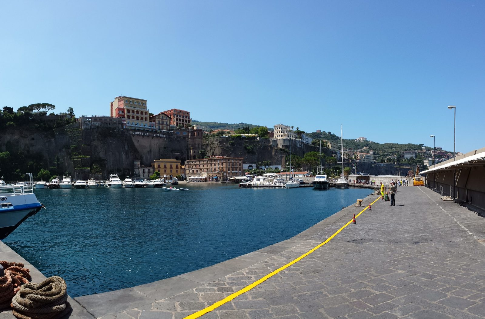 Sorrento's harbor, built into the cliffs