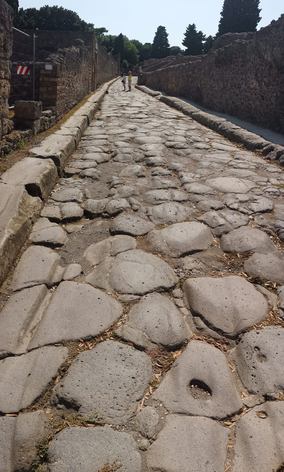 Worn stones of a Pompeii street