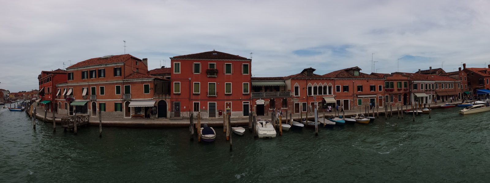 The colorful houses of Murano from our tour boat